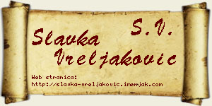 Slavka Vreljaković vizit kartica